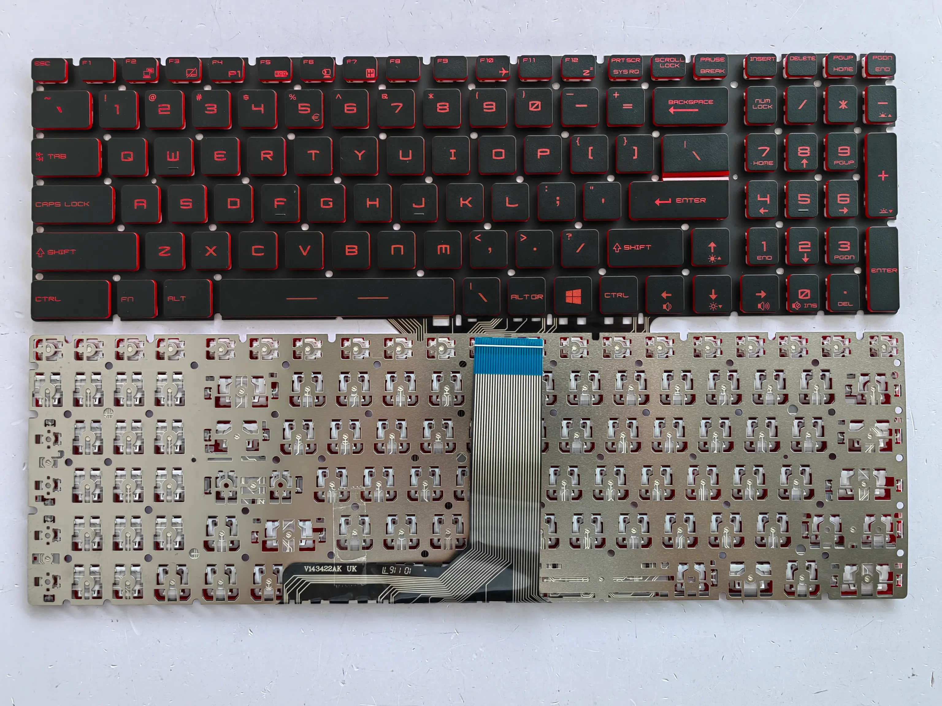 Picture of Laptop US keyboard forNew Replacement Keyboard Laptop For MSI GS60 BLACK Red Printing,Red side (OEM) US US Layout